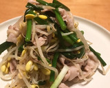 豚バラと豆もやしと青ネギの旨塩炒め作り方11写真