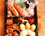 スーパーのサイコロステーキを弁当箱に〜作り方1写真