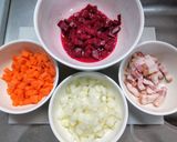 ビーツとベーコンのパスタ作り方1写真