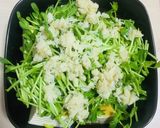 ほたて缶と豆苗たっぷりのせのせ豆腐♡作り方2写真