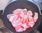 豚バラ肉と千切りキャベツのごま油鍋作り方5写真