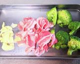 豚バラ肉と千切りキャベツのごま油鍋作り方1写真