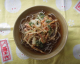 関東の立ち食いそば屋風！かき揚げそば♪作り方1写真