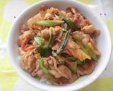 九条ネギ入り！豚キムチ丼♪作り方2写真