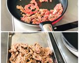 たっぷり☆牛肉のカレースタミナ丼（炒め）作り方3写真