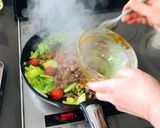たっぷり☆牛肉のカレースタミナ丼（炒め）作り方5写真