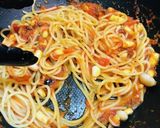 ブナピーとオリーブのトマトパスタ作り方5写真
