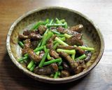 牛レバーとにんにくの芽のスタミナ炒め作り方8写真