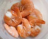美味♪簡単♪茹でエビ入りだし巻卵★厚焼卵作り方1写真