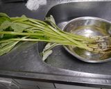 八尾の若ゴボウ　葉　茎　根それぞれレシピ作り方1写真