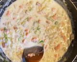 白菜と鮭のクリームパスタ作り方5写真