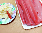 まぐろの佃煮(めばちまぐろのアラを使い)作り方1写真