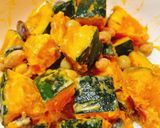 レンジで簡単!かぼちゃとお豆の栄養サラダ作り方2写真