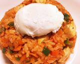 チキンライスのポーチドエッグ乗せ作り方5写真