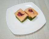 高齢者向け★抹茶と桜のしっとりケーキ作り方10写真