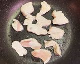 和そばとかぶらと鶏胸肉のペペロンチーノ作り方2写真