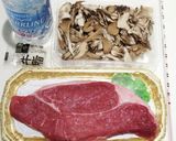 ステーキ肉に炭酸水・舞茸・無添加の比較作り方1写真