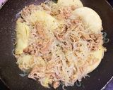 蕪と牛バラと糸こんにゃくの中華すき焼き風作り方8写真