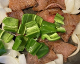 牛焼肉用と玉ねぎピーマンのオイスター炒め作り方6写真