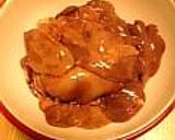 レバーの甘しょうゆ煮作り方1写真