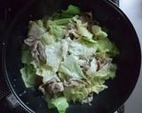 材料2つ☆豚こまキャベツの簡単旨塩炒め。作り方5写真