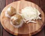 新たまねぎの和風照り焼きポテサラ作り方1写真
