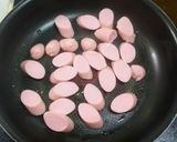 超簡単‼魚肉ソーセージのケチャップ炒め作り方3写真
