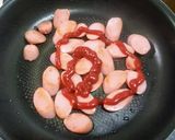 超簡単‼魚肉ソーセージのケチャップ炒め作り方4写真