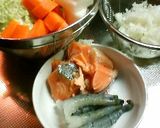 鮭と白菜の味噌クリーム煮作り方1写真