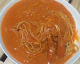 カニのトマトクリームパスタ作り方9写真