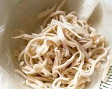 豆葉(豆腐皮)蕎麦寿司風海苔巻き作り方3写真