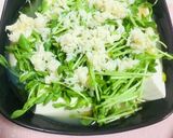 ほたて缶と豆苗たっぷりのせのせ豆腐♡作り方3写真