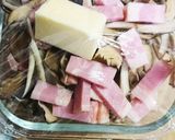 【ずぼら】キノコとベーコンのマヨチー焼き作り方1写真
