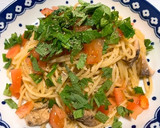 サバとトマトと大葉のさっぱり和風パスタ作り方4写真
