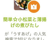 簡単☆小松菜と薄揚げの煮びたし作り方7写真