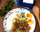 混ぜて食べるサラダ豚丼★カフェ風簡単作り方1写真
