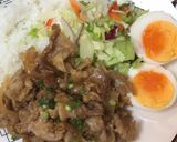 混ぜて食べるサラダ豚丼★カフェ風簡単作り方24写真
