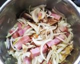 椎茸と厚切りベーコンのパスタ作り方6写真