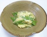春の味！さやえんどうの卵とじ作り方8写真
