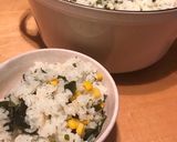 バター風味のコーン＆わかめごはん作り方8写真