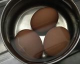 香味ペースト・青菜巻きおにぎり半熟卵作り方4写真