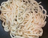 豚肉と小松菜で＊もちパリ餡かけ焼うどん＊作り方3写真