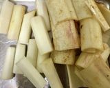 ウドとのらぼう菜のバター醤油炒め作り方1写真