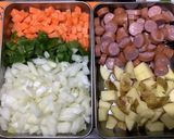 大豆とウインナーの具沢山カレー煮込み♪作り方1写真