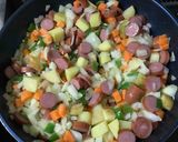 大豆とウインナーの具沢山カレー煮込み♪作り方5写真