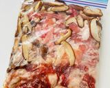 【下味冷凍】豚肉と椎茸のごまポン酢作り方2写真