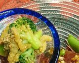 セロリとブロッコリーの辛子ゴマ味噌和え作り方3写真