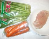ケチャップ炒め♪簡単鶏むね肉と小松菜作り方1写真