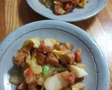 野菜入り薩摩揚げとキャベツの炒めもの作り方3写真
