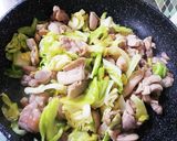 旬!春キャベツと鶏肉のペペロンチーノ炒め作り方5写真
